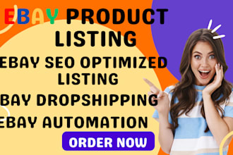 manage ebay dropshipping store and automation product listing ebay seo promotion