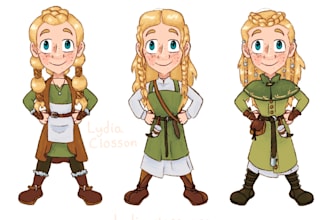 design 2d characters for concept art or pitch material