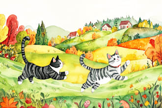 watercolor children book illustration children book illustration