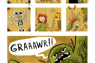 draw you comic book webcomic webtoon cartoon pages