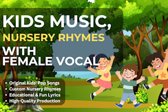 produce gospel kids music, nursery rhymes, children song as a female singer