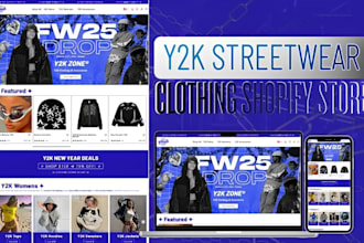 build y2k shopify store streetwear clothing website y2k streetwear shopify store