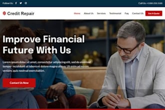 design credit repair website credit repair landing page tax finance website