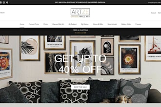 design highly profitable wall art shopify canvas store print on demand website