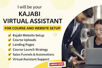 be your kajabi virtual assistant for course and website setup