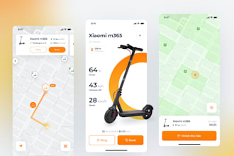 develop e scooter app, ev charging app, tracker app, finder app gps