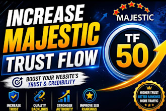 increase your website majestic trust flow tf50 plus