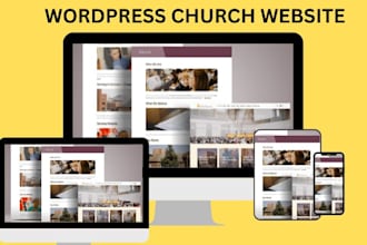design or redesign church website, non profit website, donation, charity website