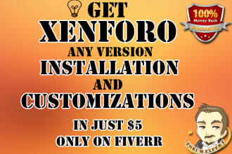 install xenforo and customize it perfectly