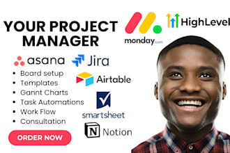 setup smartsheet monday jira asana gohighlevel automation to manage your project