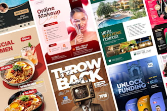 do professional business flyer design, brochure, and social media poster