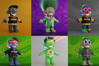professional 3d cartoon character model for games animation