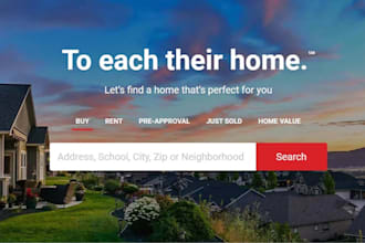 build a custom idx mls real estate property listing website,realtor website