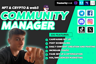 be your web3 or crypto community manager