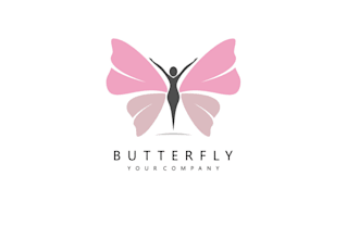 design high quality butterfly logo with free source file