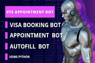 build vfs bot, appointment bot, tls, bls bot, vfs booking bot, visa booking bot