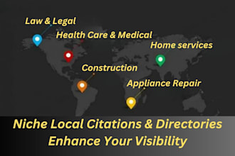 build manually law, health and home services niche local citations and directory