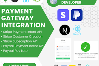 integrate stripe and paypal payments in react or next app