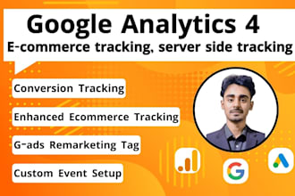 setup ga4 ecommerce tracking,server side tracking,ads conversion tracking, gtm