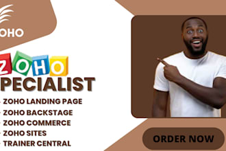 do zoho sites zoho commerce zoho backstage zoho landing page trainer central