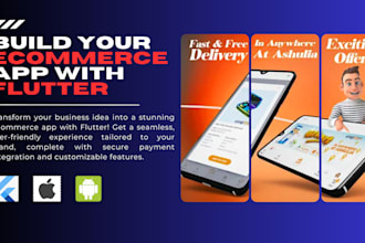 develop professional flutter ecommerce mobile apps for android and ios