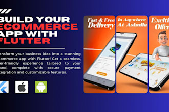 do mobile app development ecommerce android app ios app using flutter