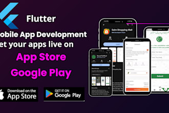 develop flutter mobile apps for android and ios with clean UI, high performance