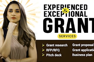 expertly write your grant proposal, research, and application
