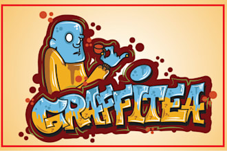 make legible badass logo design with graffiti style