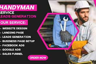 handyman leads roofing construction solar kitchen renovation plumbing website