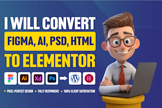 do figma to elementor, PSD to elementor, xd to elementor pro, custom wordpress