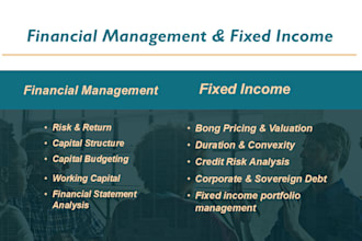 do professional  financial management and fixed income