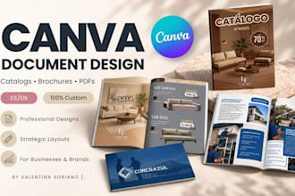design PDF, catalog, brochure or workbook in canva