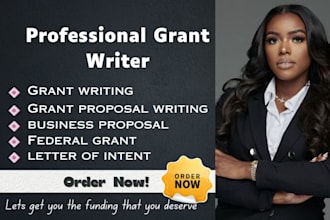 do grant writing, grant research, grant application, business plan and rfp