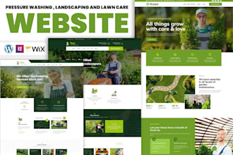 do pressure washing, lawn care, landscaping website