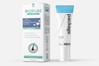 do facewash, shampoo, serum label design, packaging design