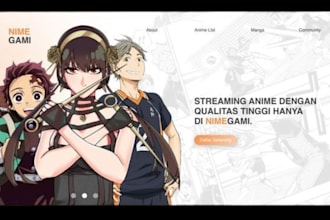 design luxurious anime website anime shopify store  anime manga website