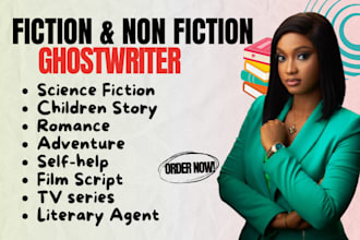 be your fiction ghostwriter, ebook writer, ghost book writer, non fiction