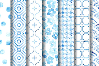 create abstract watercolor seamless pattern
