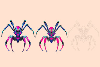 draw concept art design, mecha robot, gundam, scfi character