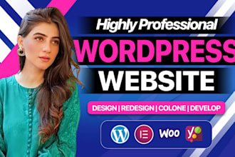 create wordpress website, ecommerce website, revamp wordpress