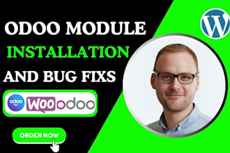 install effective odoo, fix bugs, develop, odoo module create website