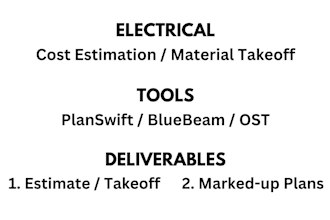 electrical construction estimate, material takeoff, quantity takeoff