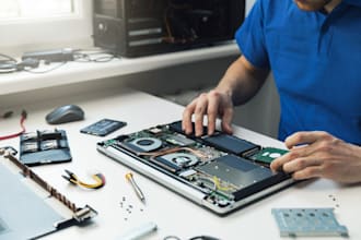 repair, fix any issues with your windows, mac, computer, laptop, pc remotely