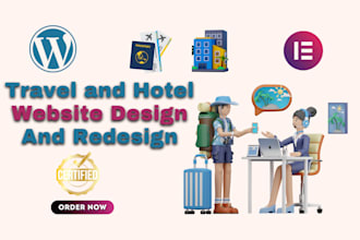 create travel agency website and hotel website design