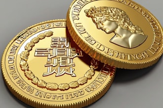 create 3d coin model, 3d spinning, cnc coin, 3d meme coin, 3d medallion