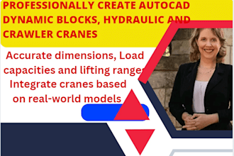 create autocad dynamic block hydraulic and crawler cranes for lifting plan