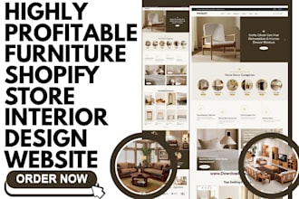 build furniture shopify store home decor store interior design furniture website