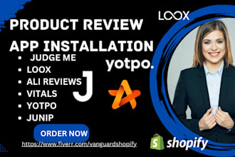 design shopify store product review judge me loox ali reviews vitals yotpo junip