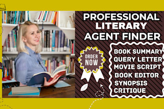 critique your novel, query package, book proposal and find top literary agent